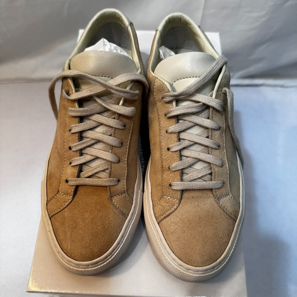 COPY - Woman by Common Project Tan Suede Casual Sneakers SZ 35